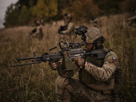 Soldat im Gefecht