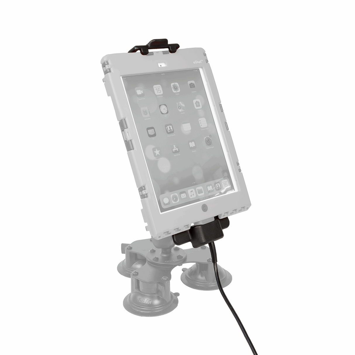 Eine 3D-Illustration von einem aiShell™ Car Cradle