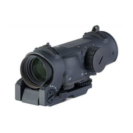 Foto von einem dunkelgrauen ELCAN aus der oberen Schrägansicht