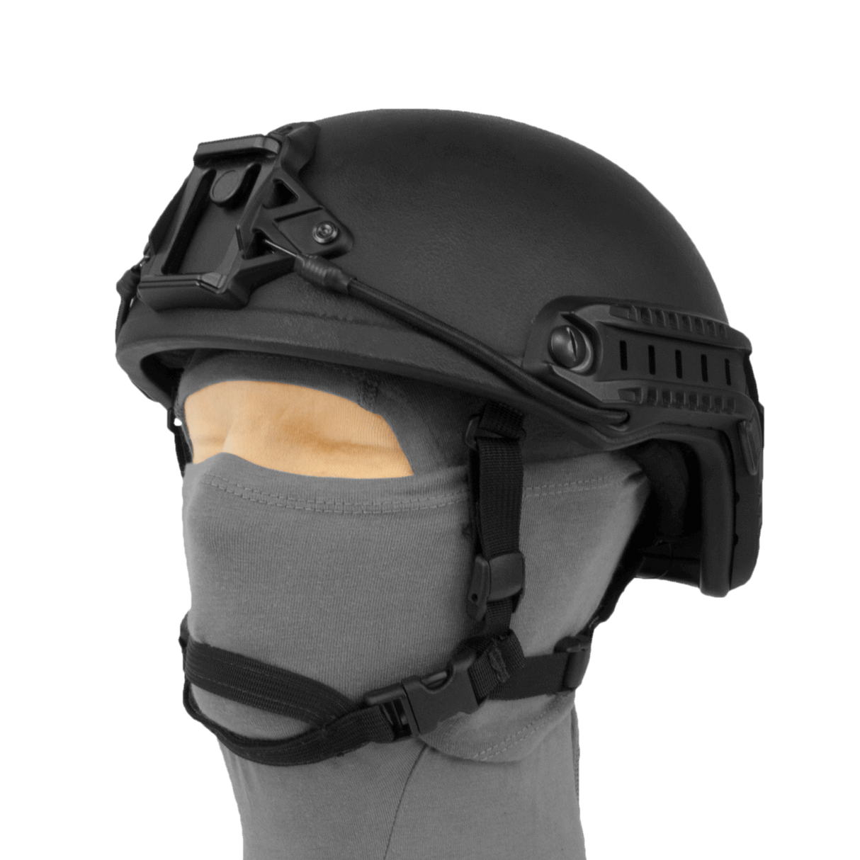 Puppenkopf mit FAST-Helm - Ansicht schraeg