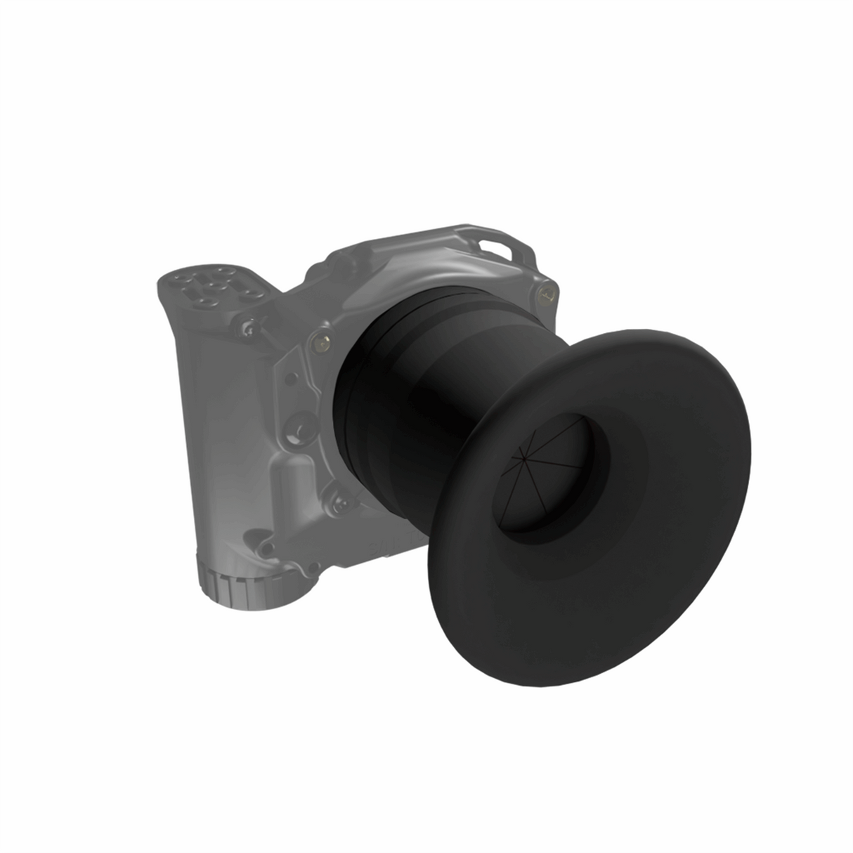 Ein Foto von einem Shutter Eyecup, angebracht an einer TILO