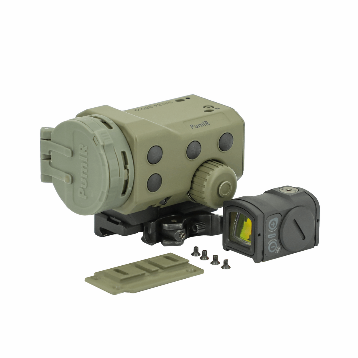 ACRO P-2 mit PumIR Waermebildgeraet und Adapterplatte einzeln