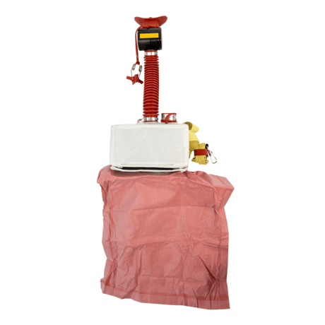 Ein Foto von dem Innenleben eines Sauerstoffselbsretter K-SB30