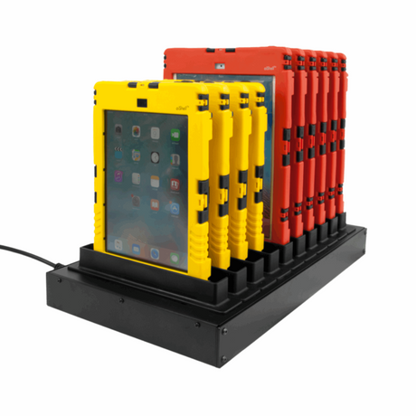 aiRack-10 iPad Ladestation mit 10 Anschluessen - Seitenansicht 