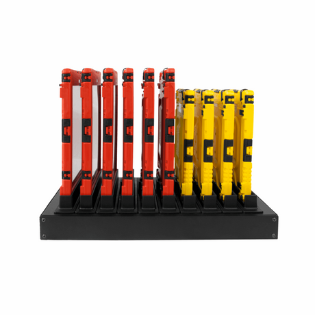 Ein Foto eine saiRacks vollbesetzt mit aiShell Gehäusen