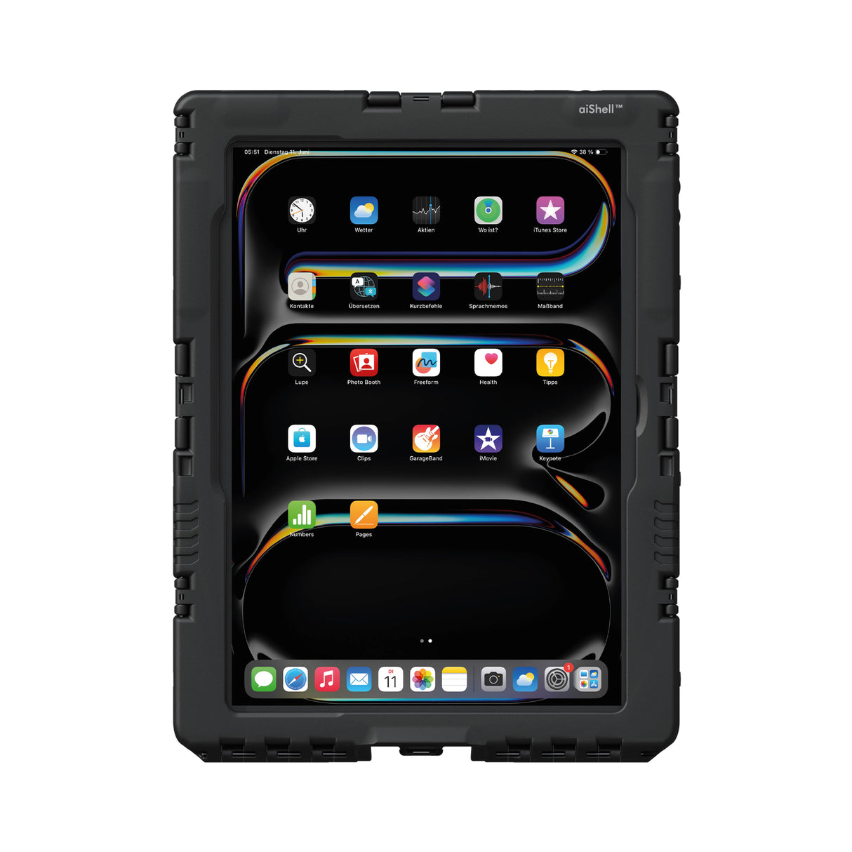Das aiShell Pro 11 in der Farbe Schwarz von vorne.