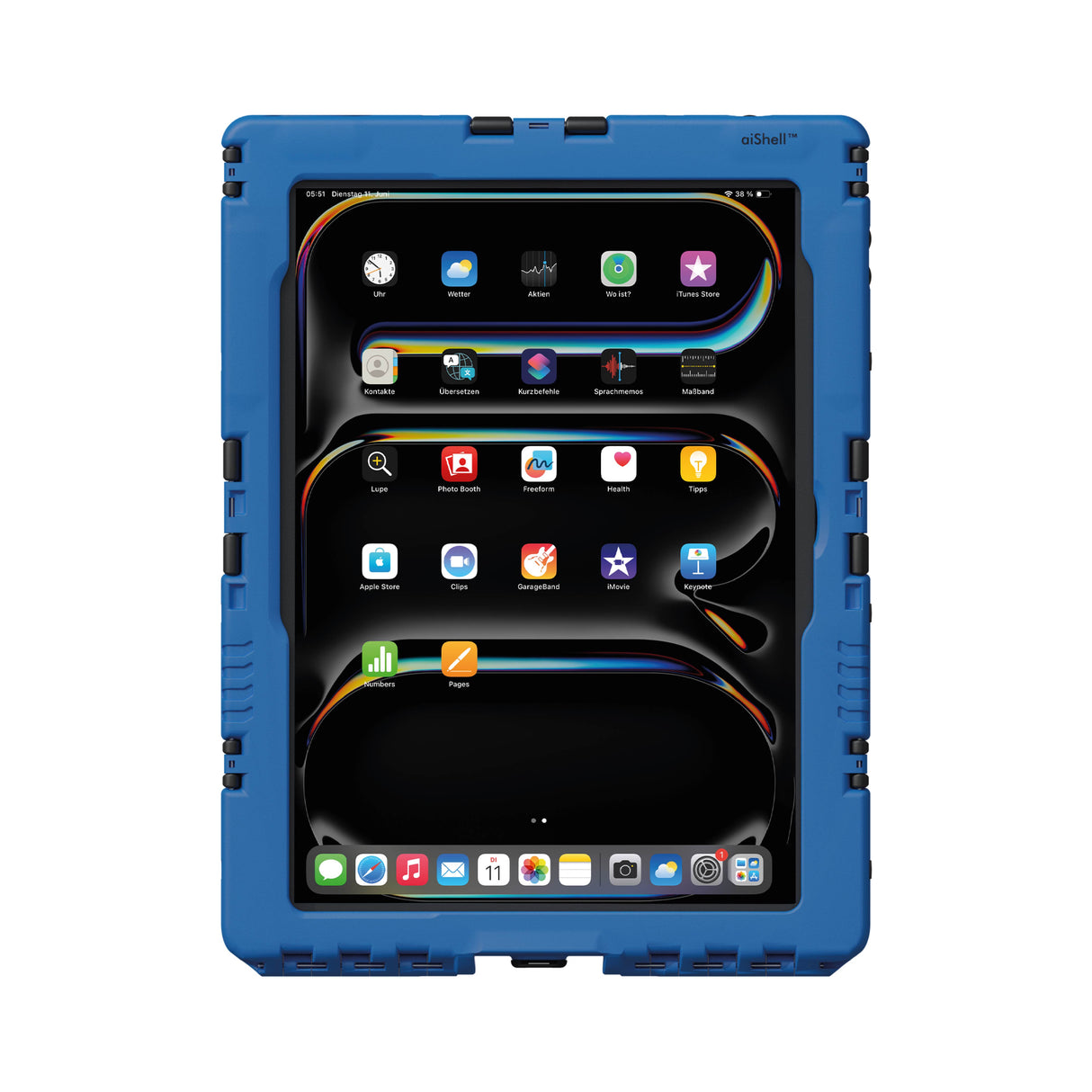 Das aiShell Pro 11 in der Farbe Blau von vorne.